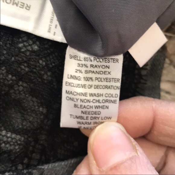 Ann Taylor Loft gray skirt with lace detail Sz 4 - Picture 4 of 4